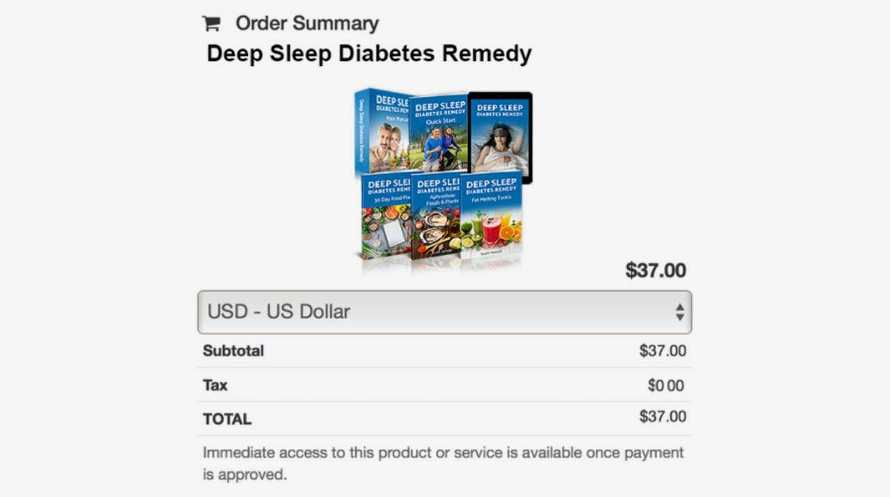 Deep Sleep Diabetes Remedy pricing